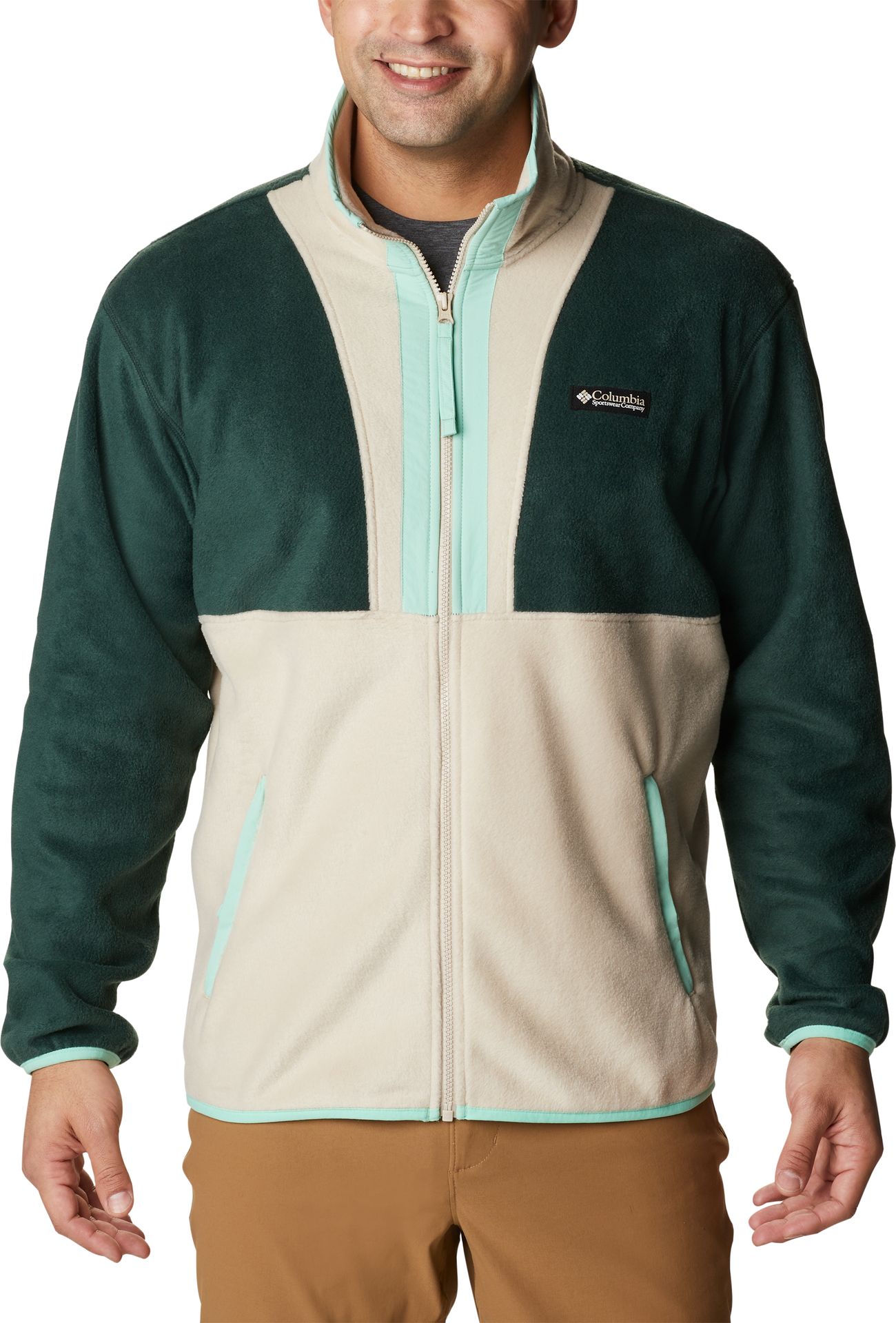 columbia overlay fleece jacket